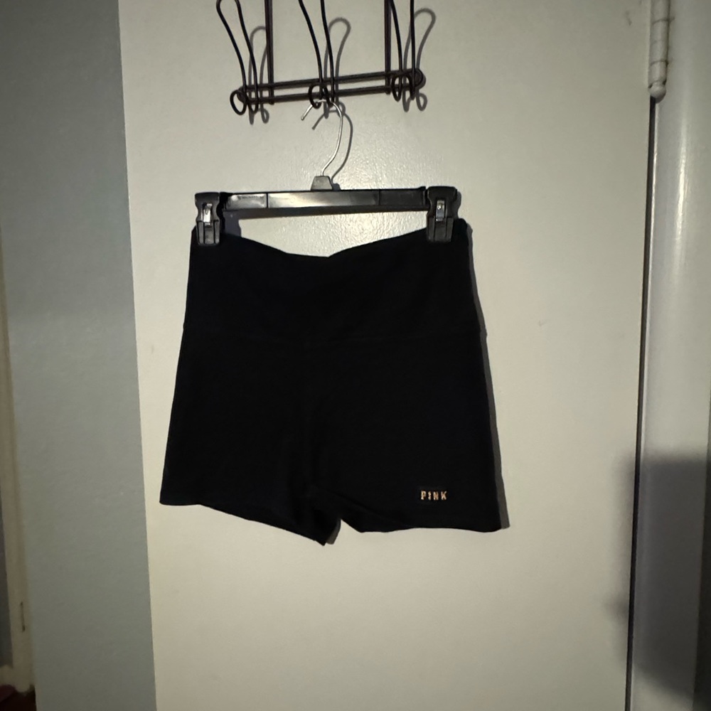 PINK Victoria's Secret Black High-Waist Bike Shorts